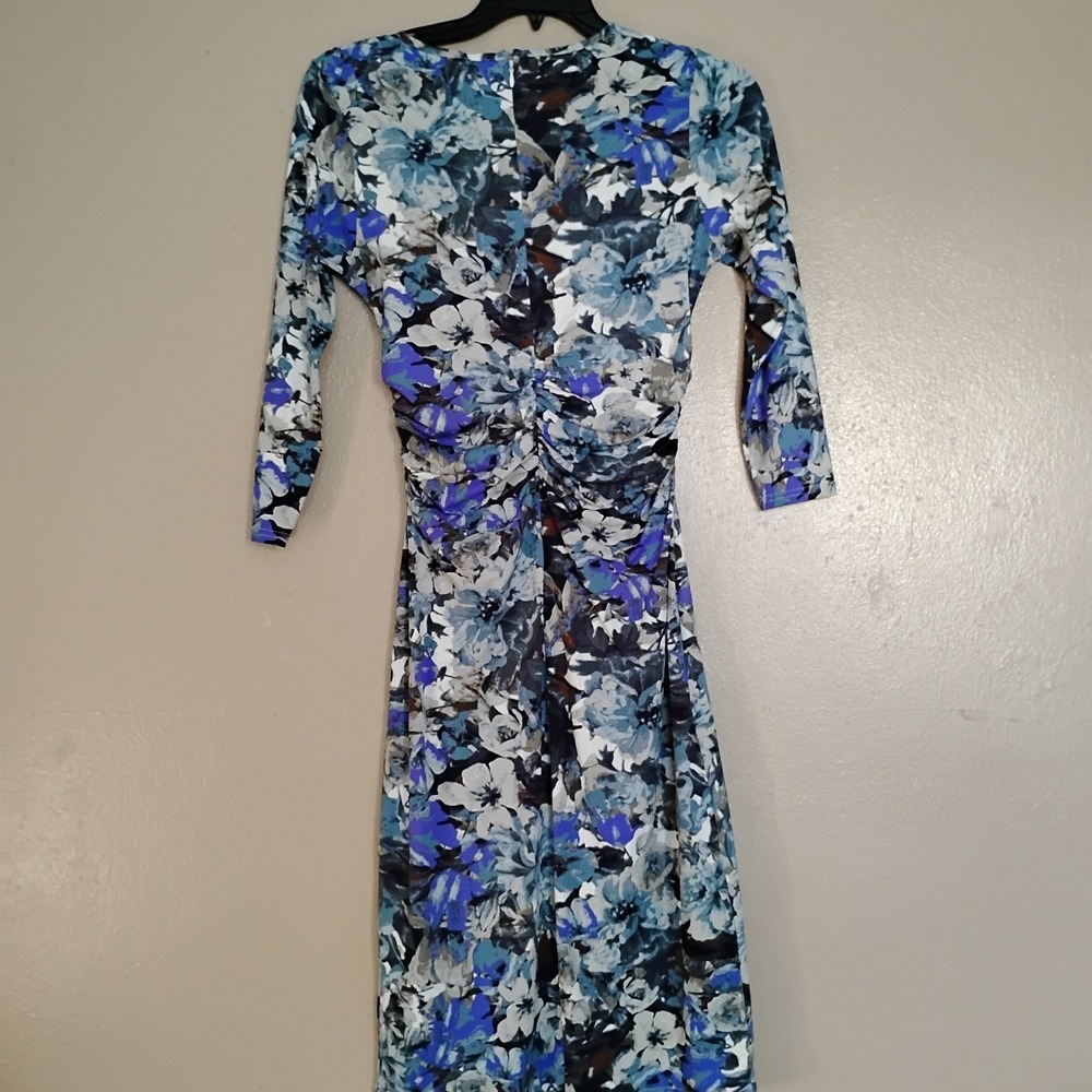 Reiss Dress Medium Zizzi Colorful Floral Runch Bodycon Stretch Capsule Designer - Picture 14 of 16
